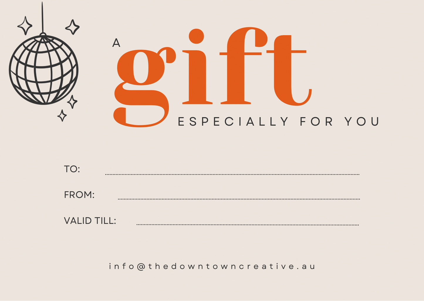 #1 THE DOWNTOWN GIFT VOUCHER