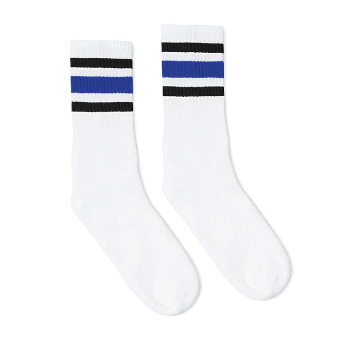Retro SOCCO BLACK BLUE STRIPED SOCKS