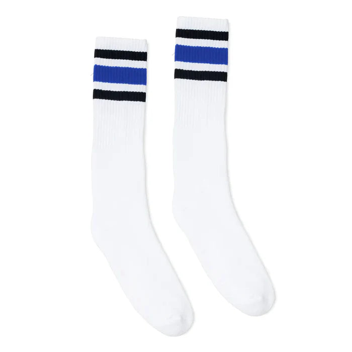 Retro SOCCO BLACK BLUE STRIPED SOCKS
