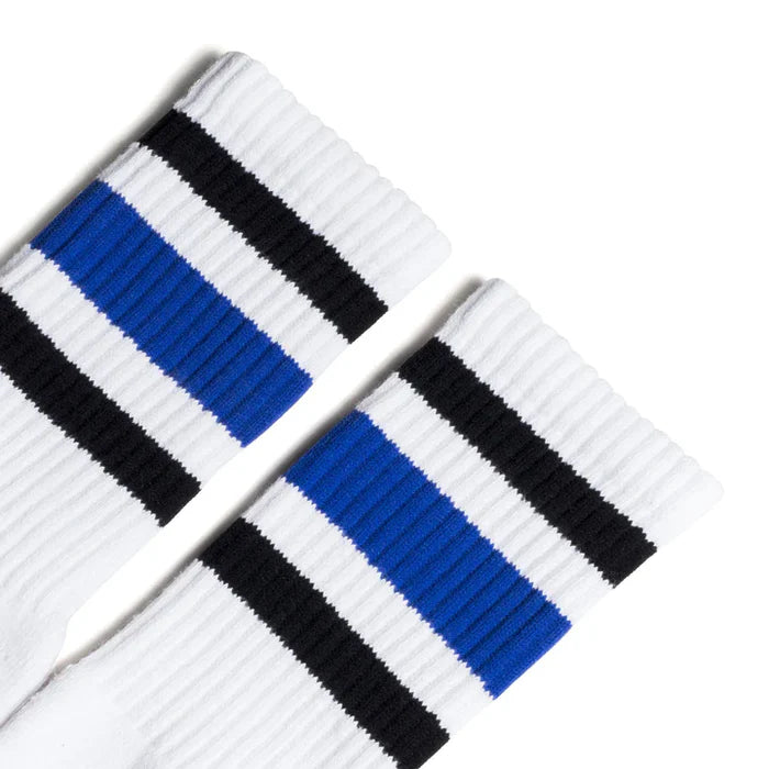 Retro SOCCO BLACK BLUE STRIPED SOCKS