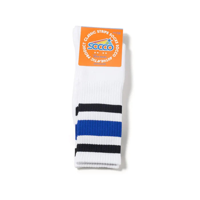 Retro SOCCO BLACK BLUE STRIPED SOCKS